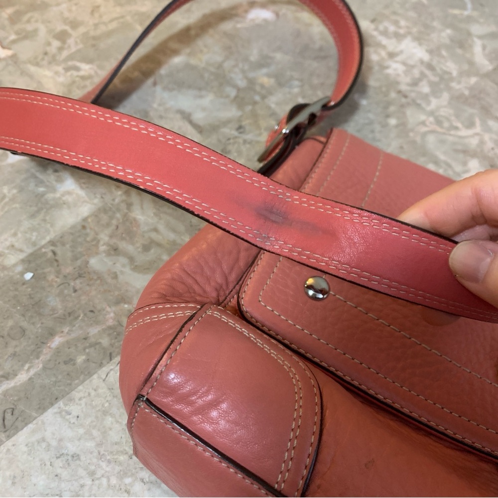 Coach Hamilton Convertible Bag Salmon Nantucket Red Pink F13957 Shoulder Satchel - Picture 15 of 16